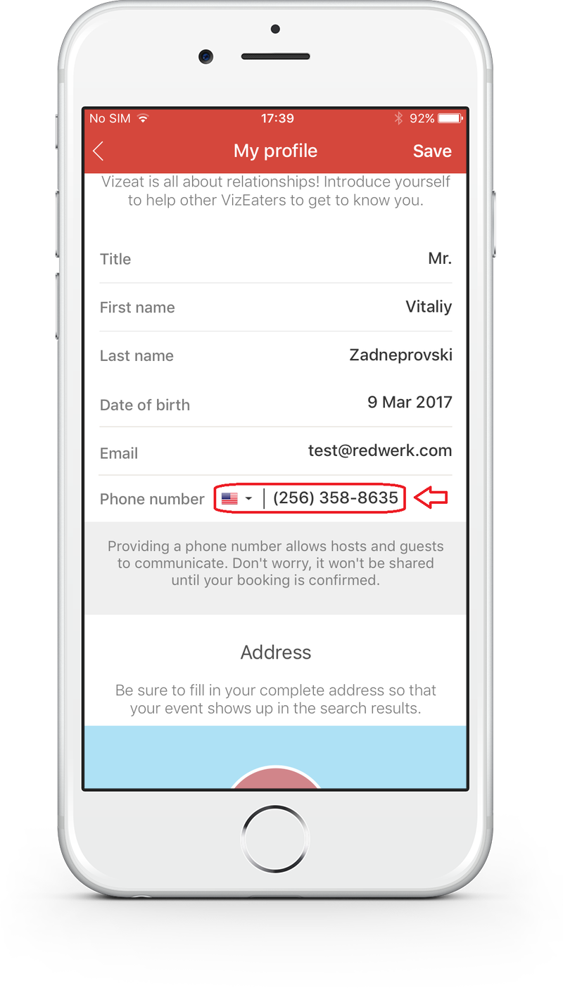 L’application se ferme lorsque l’utilisateur souhaite modifier son numéro de téléphone