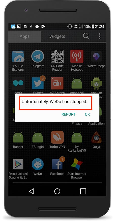 L’application plante après l’inscription avec un nom composé d’espaces