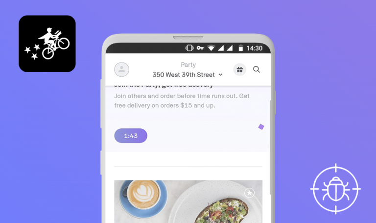 Bogues découverts dans Postmates pour Android