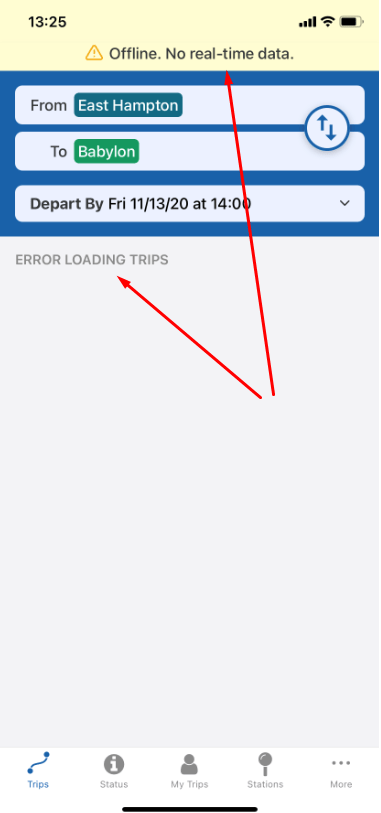 L’application s’affiche en mode « Hors ligne » pour les utilisateurs d’autres régions