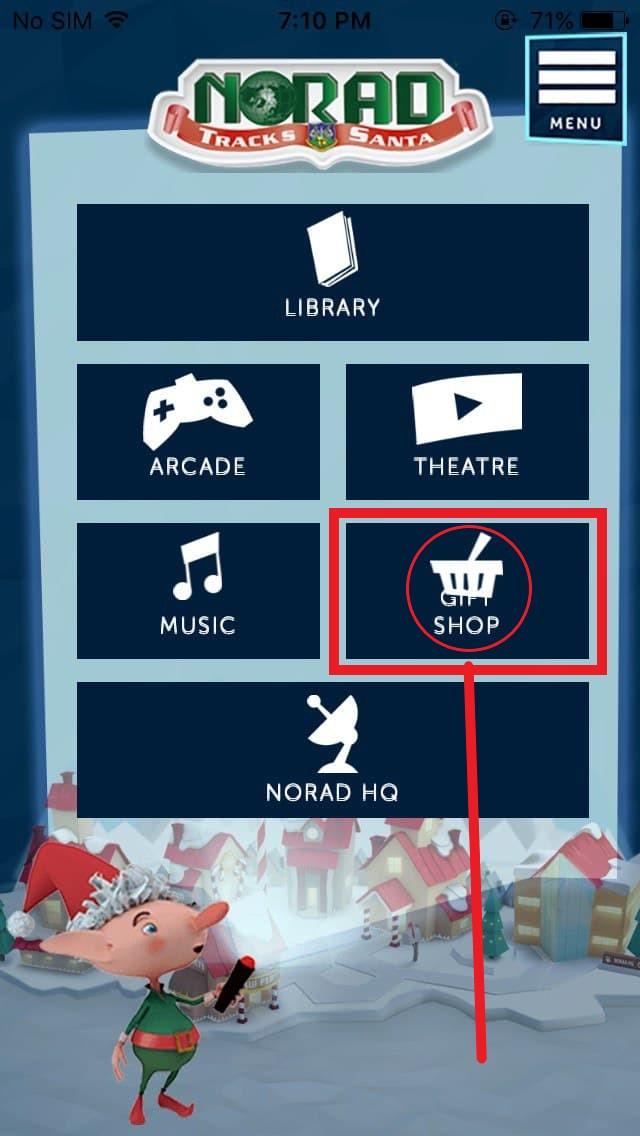Le titre « Boutique de cadeaux » n’est pas entièrement affiché dans la section « Pôle Nord »