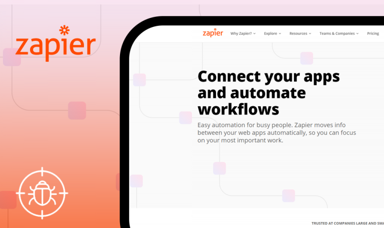 Bugs trouvés dans Zapier SaaS