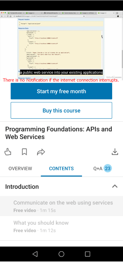 Aucune notification en cas d’interruption de la connexion Internet