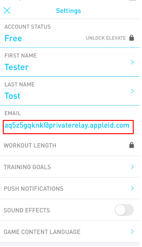 Le mauvais e-mail de l’utilisateur s’affiche lorsque l’utilisateur s’est inscrit avec Apple ID