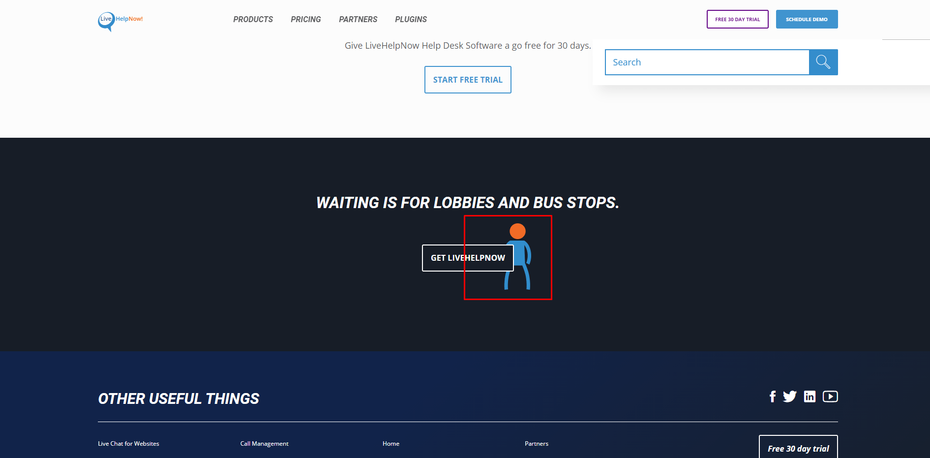 L’icône « Human » est superposée au bouton sur la page « Blog »