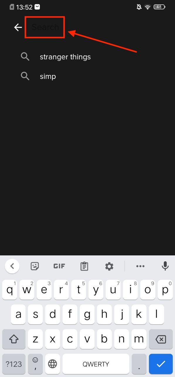 Le texte indicatif de la recherche est difficilement lisible