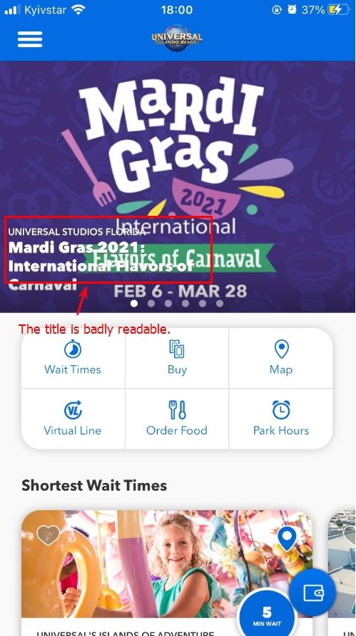 Le titre ’Mardi Gras’ est à peine lisible sur la page d’accueil