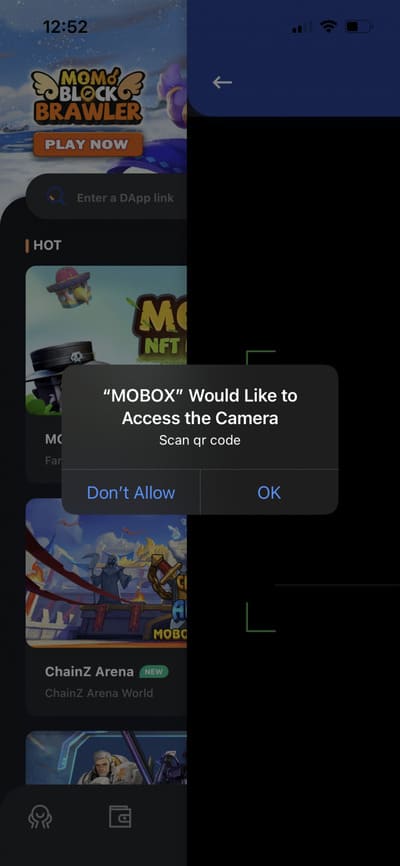 Scanner de code à moitié ouvert