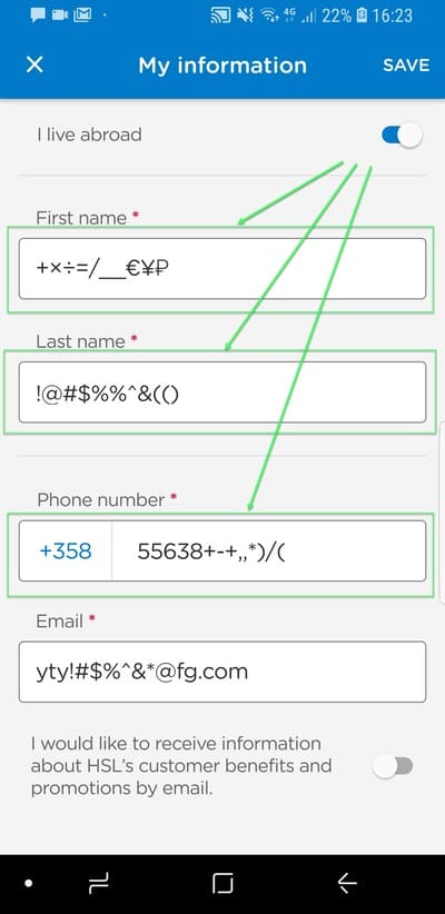La validation des champs n’est pas configurée.