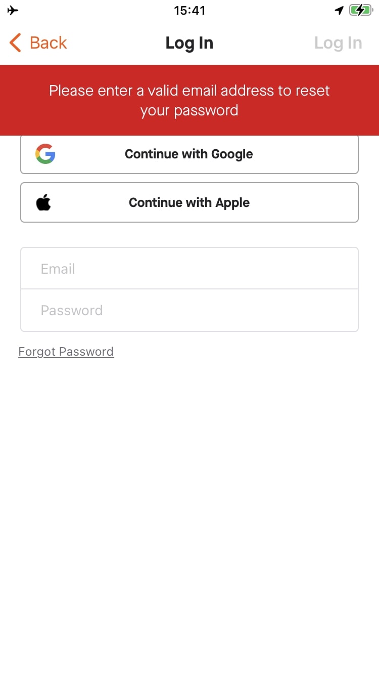 Aucun bug trouvé lors de la réinitialisation du mot de passe sans fournir d’adresse e-mail