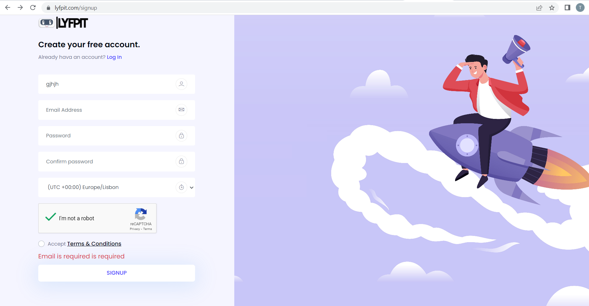 Fautes d’orthographe dans les étiquettes et les messages de validation du formulaire « Inscription »