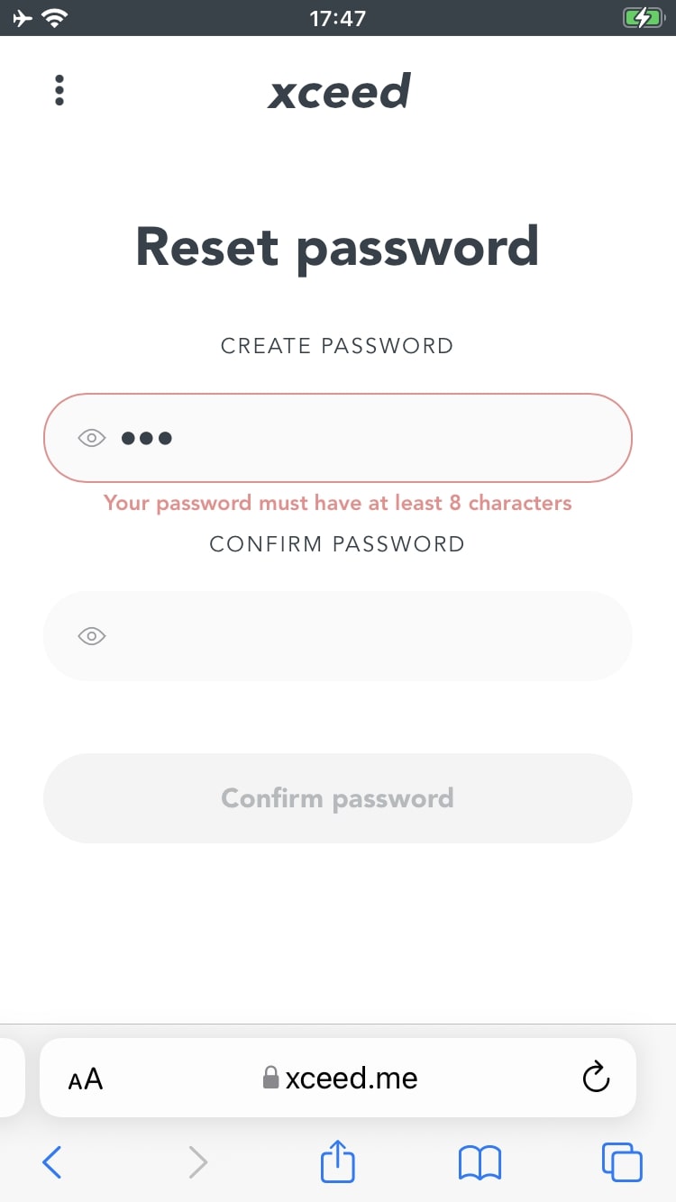 Exigences différentes concernant la longueur du mot de passe sur les pages «Connexion» et «Réinitialisation du mot de passe»
