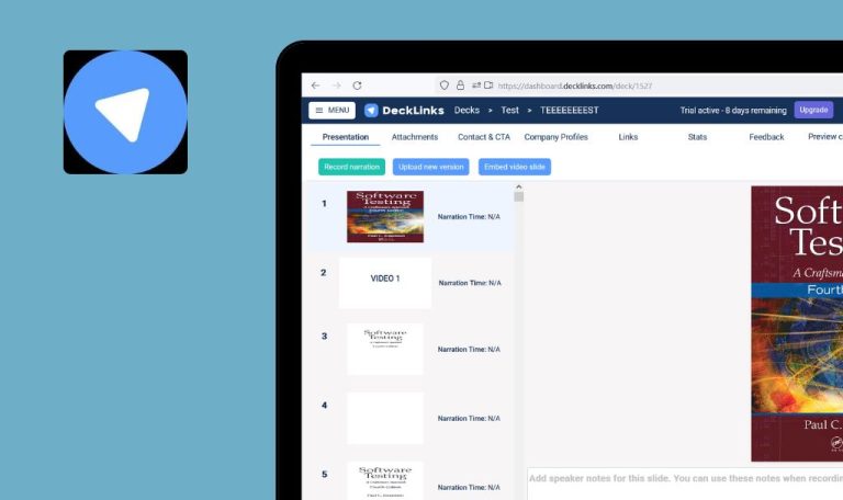 Bugs trouvés dans DeckLinks SaaS