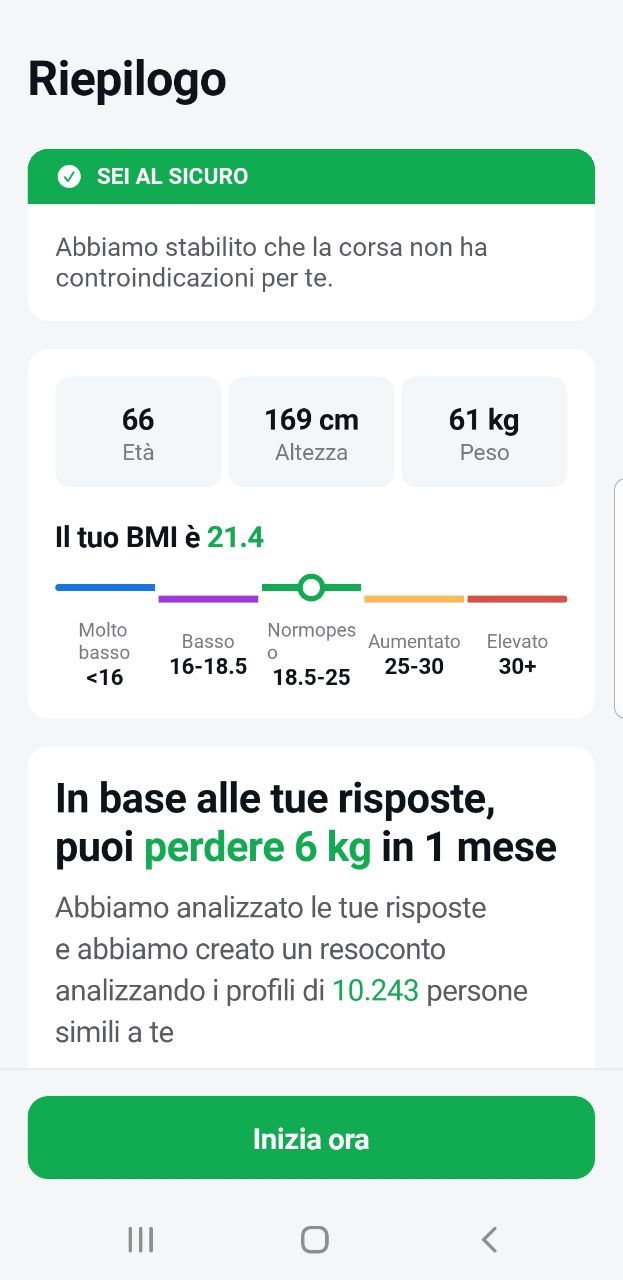 L’échelle Votre IMC est n’est pas droite lorsque la langue est définie sur italien