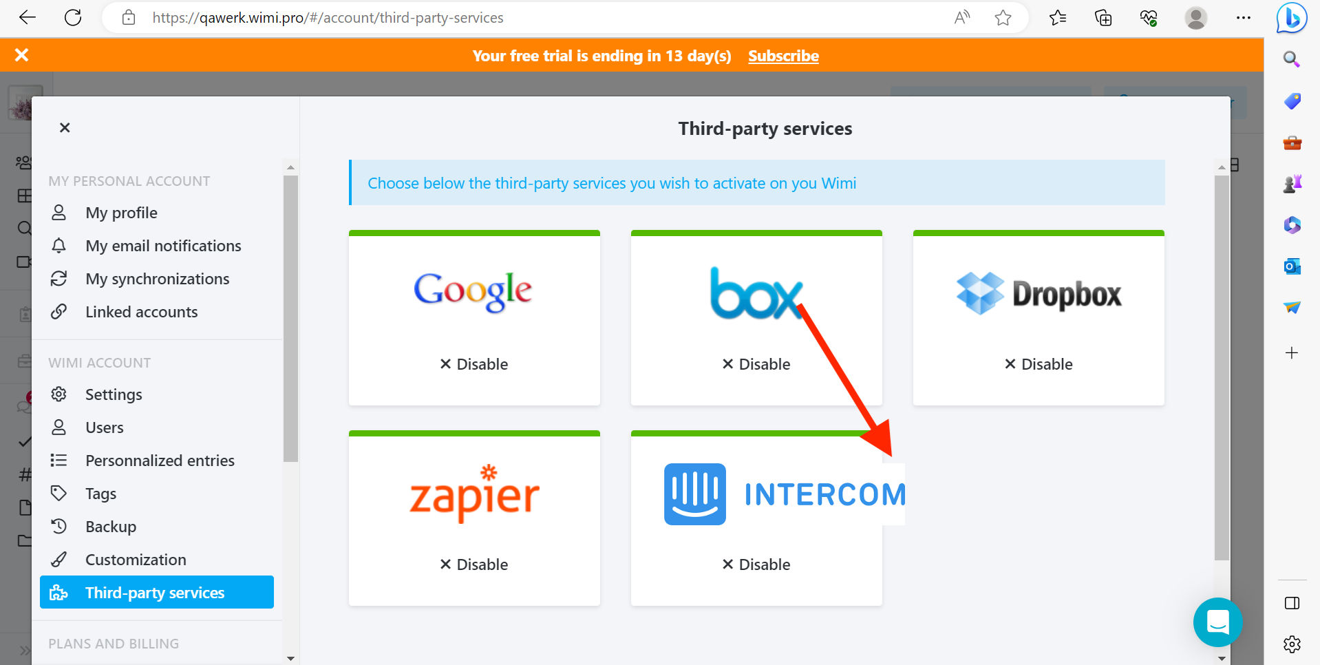 Le logo « Intercom » ne rentre pas à l’écran