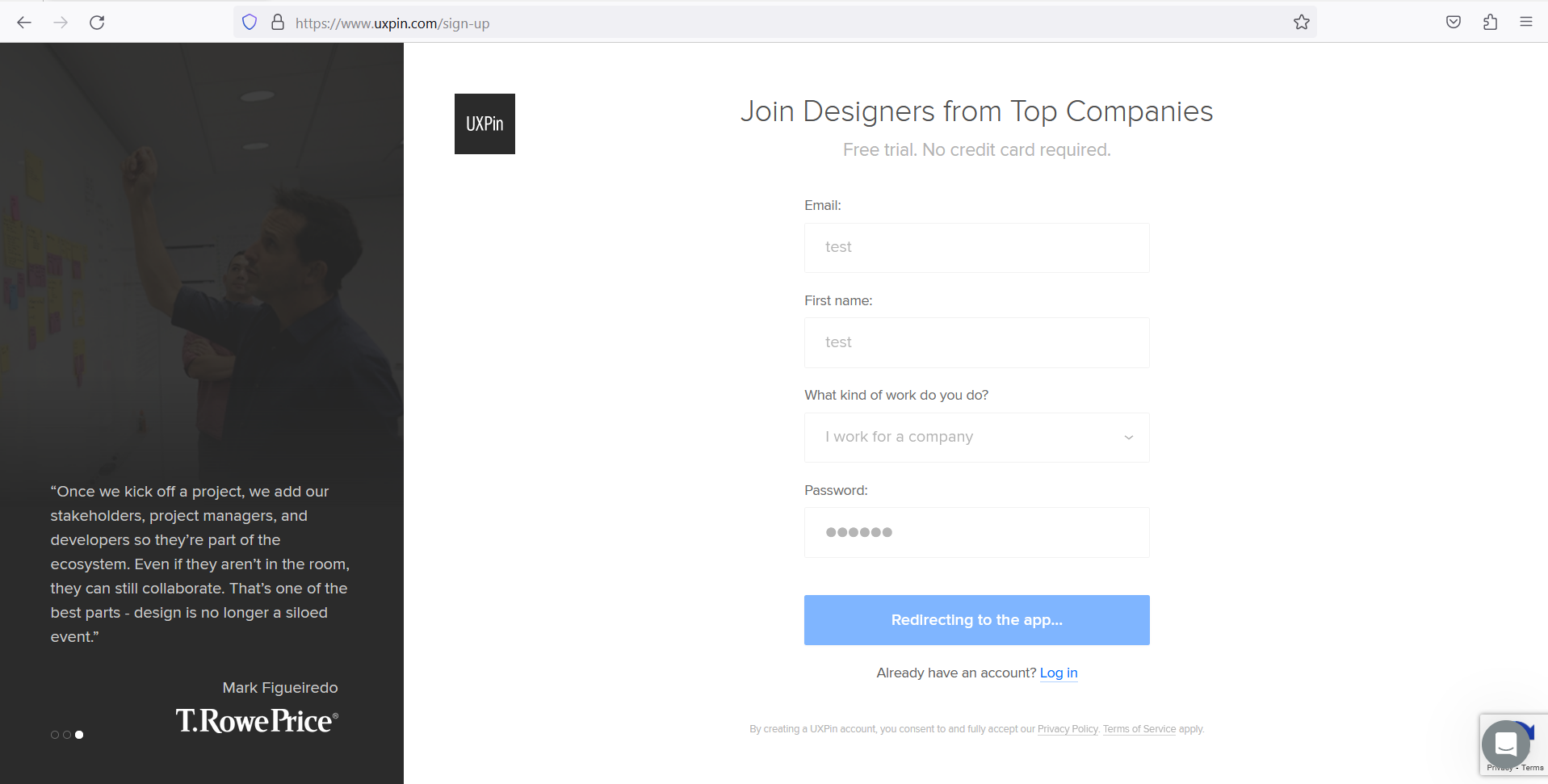 L’application se fige après la création d’un nouveau compte avec une adresse e-mail invalide