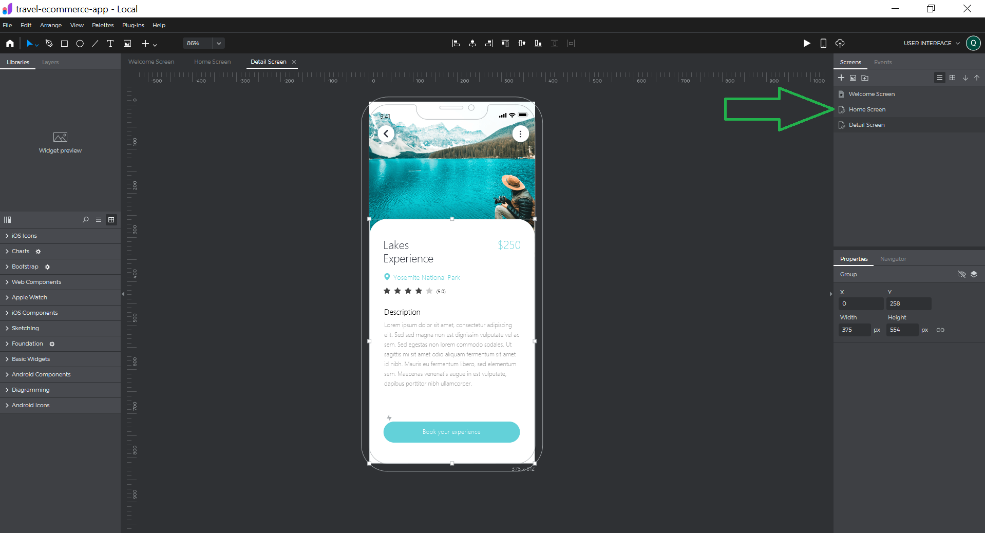 Impossible de voir toutes les pages du projet lors de la visualisation du projet sur un appareil mobile