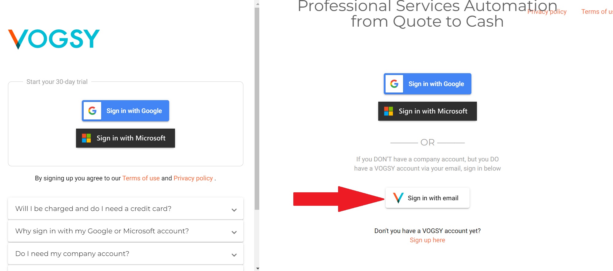 L’inscription par e-mail n’est pas disponible