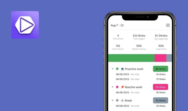 Bogues trouvés dans Timeular : Productivité et temps pour Android