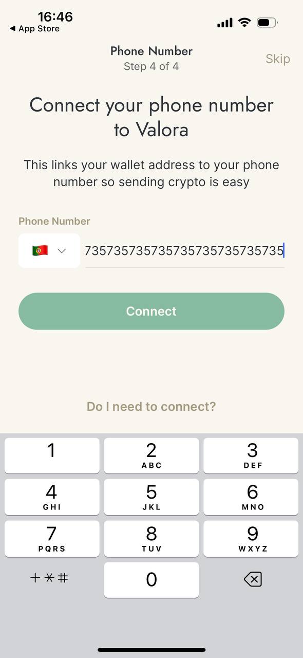 Aucune validation pour un numéro de mobile invalide à la 4ème étape de la création du compte