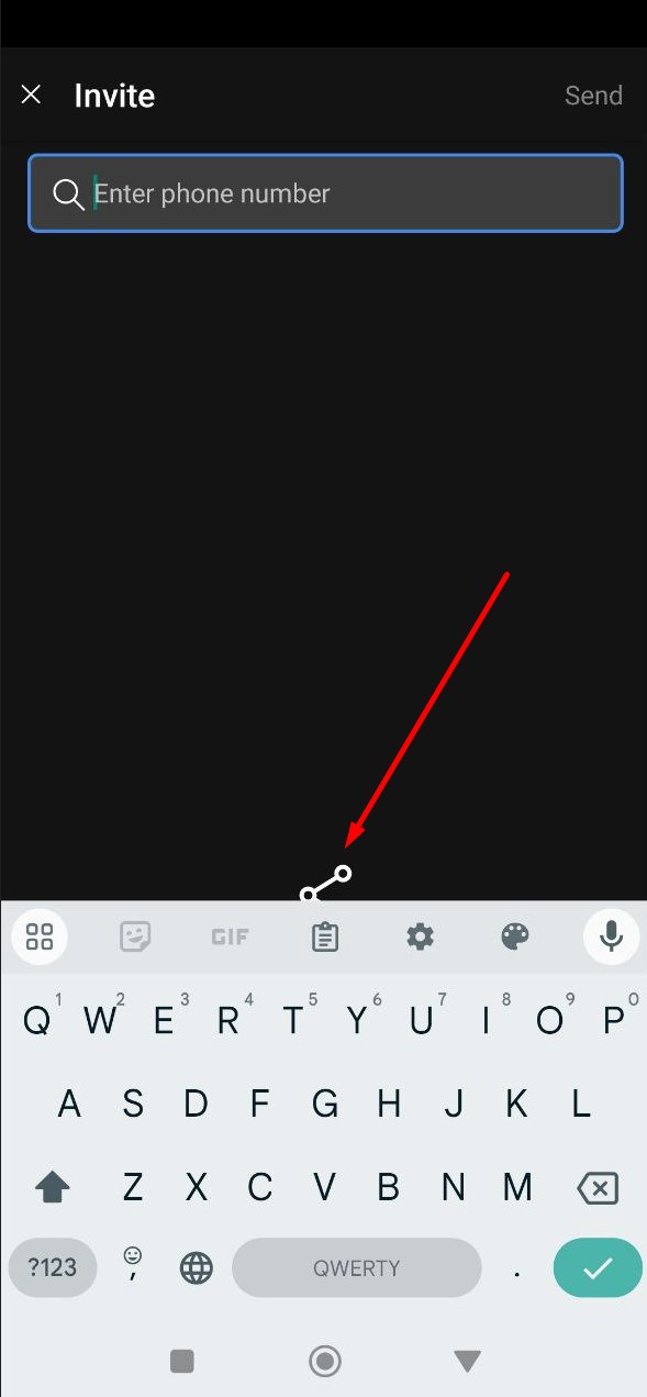 Le clavier chevauche le bouton de partage