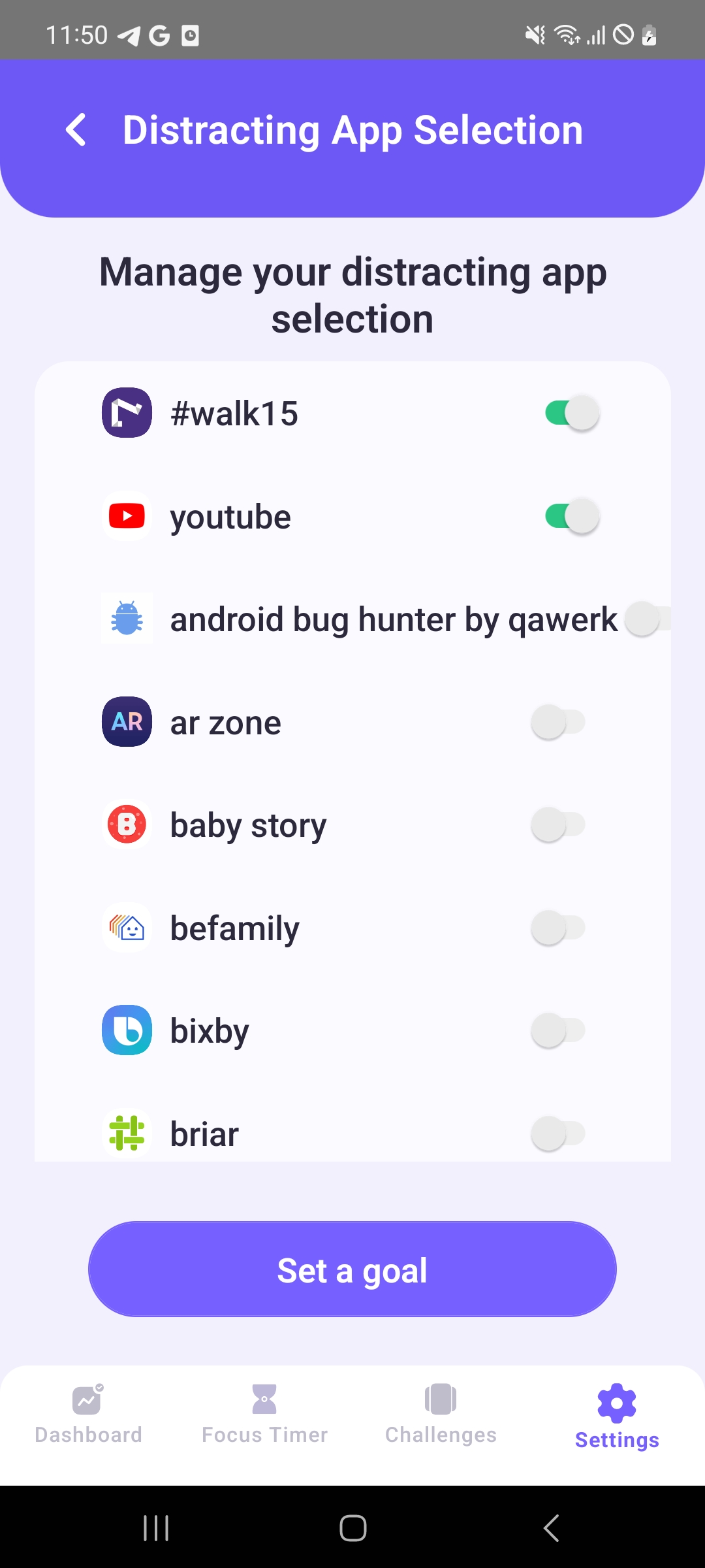L’horloge de l’application dépasse la zone allouée