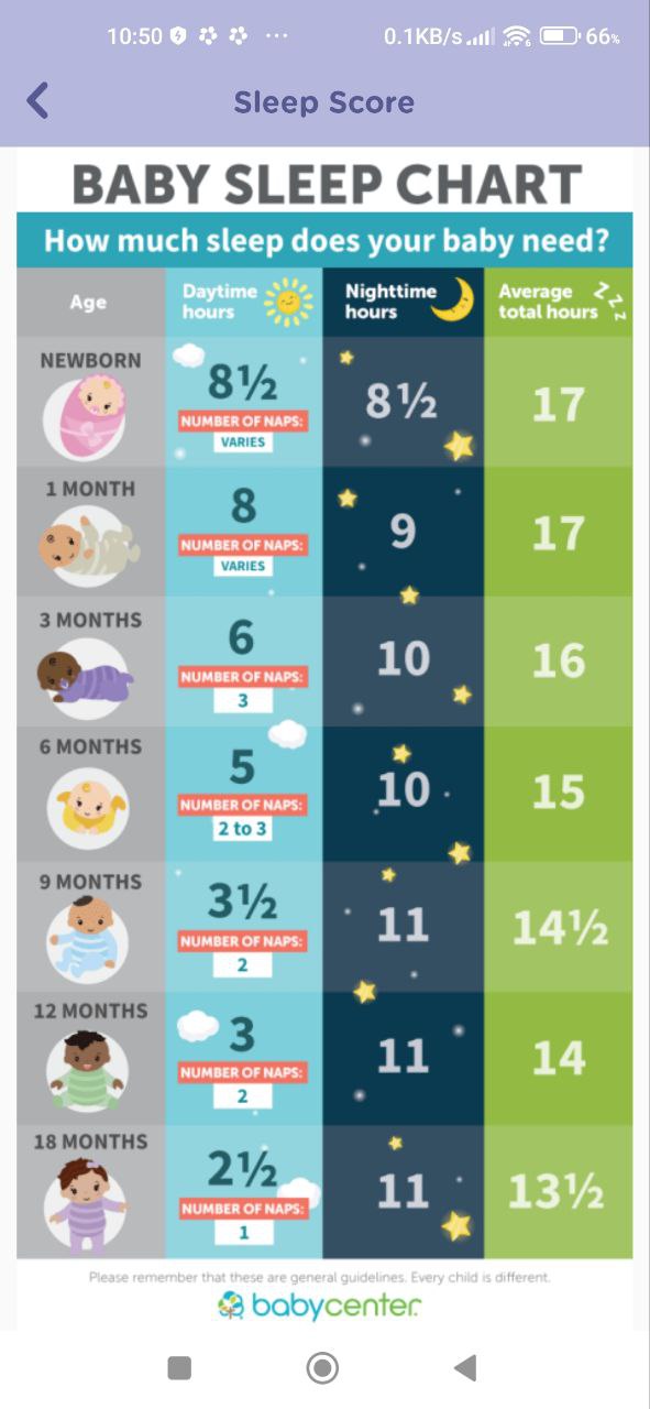 Qualité médiocre de l’image Graphique de sommeil du bébé