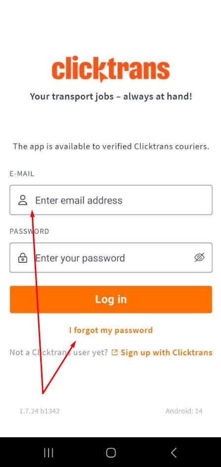 Le bouton « Mot de passe oublié » permet un accès aux utilisateurs non enregistrés sans inscription