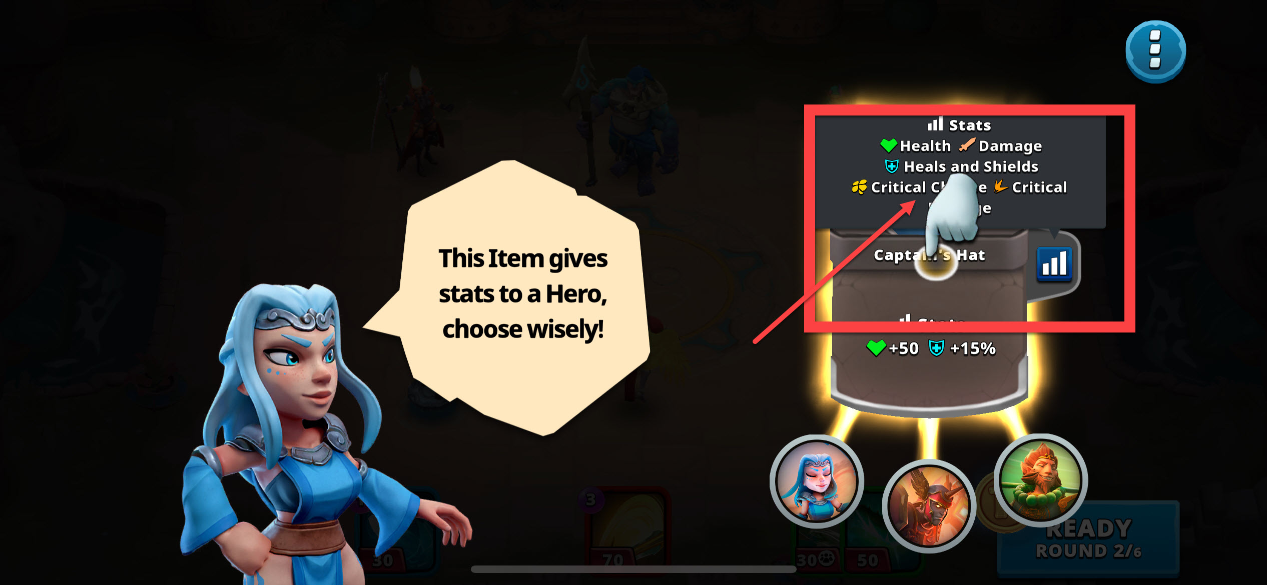 Info-bulle chevauche la bannière d’information sur l’écran d’informations pendant le jeu