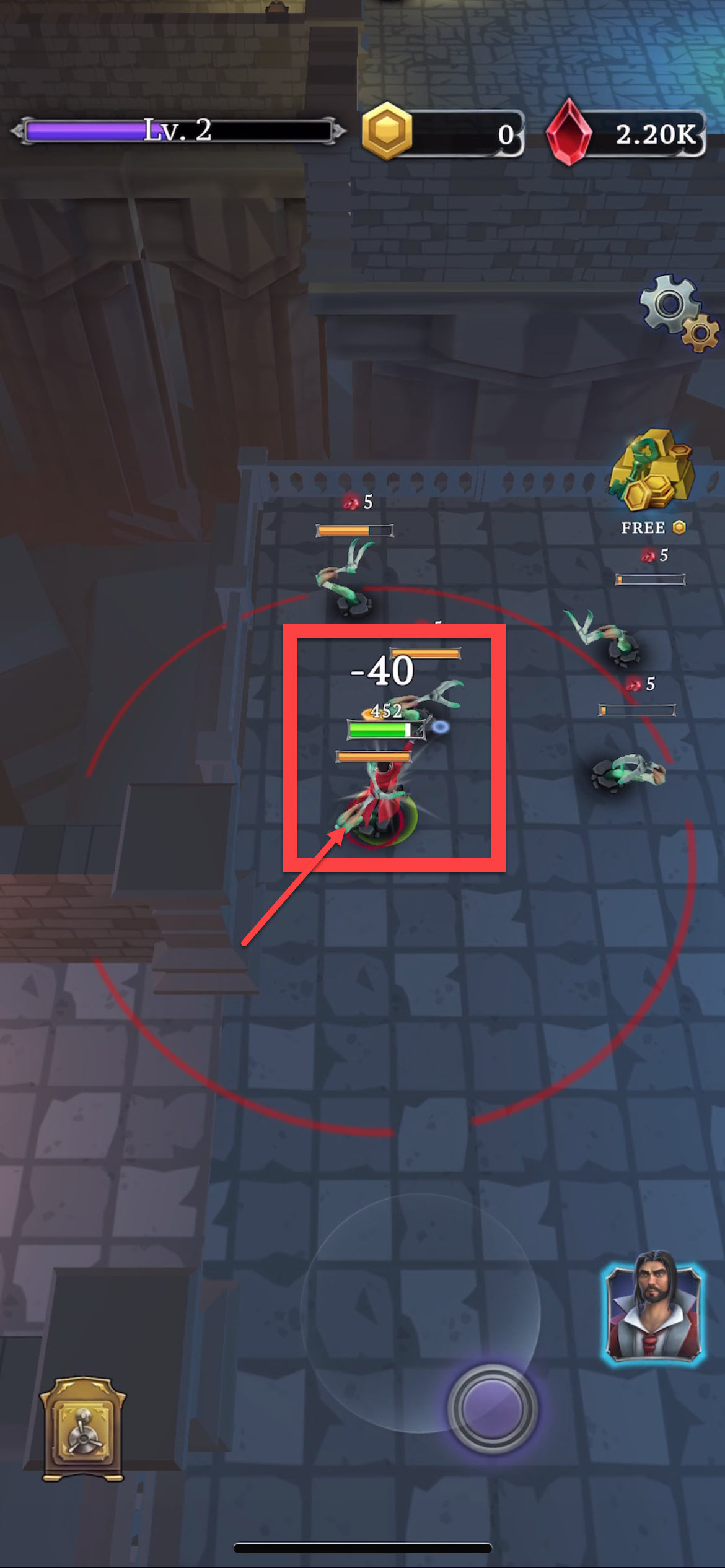 Modèle du héros traverse le modèle de l’ennemi après navigation sur le terrain de jeu