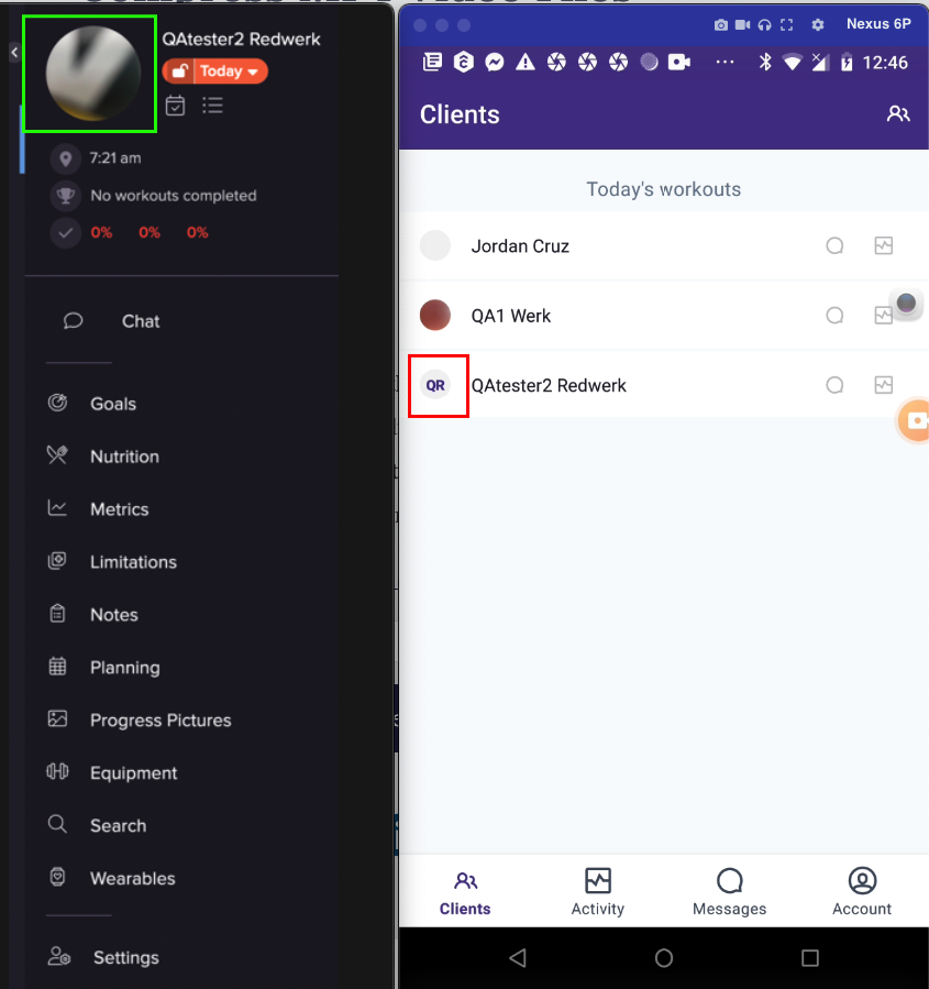 L’icône du client n’est pas synchronisée avec l’application après avoir ajouté un client avec une photo via le web