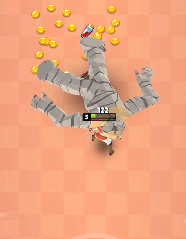 La texture de l’ennemi chevauche la texture du héros après un crash de l’ennemi
