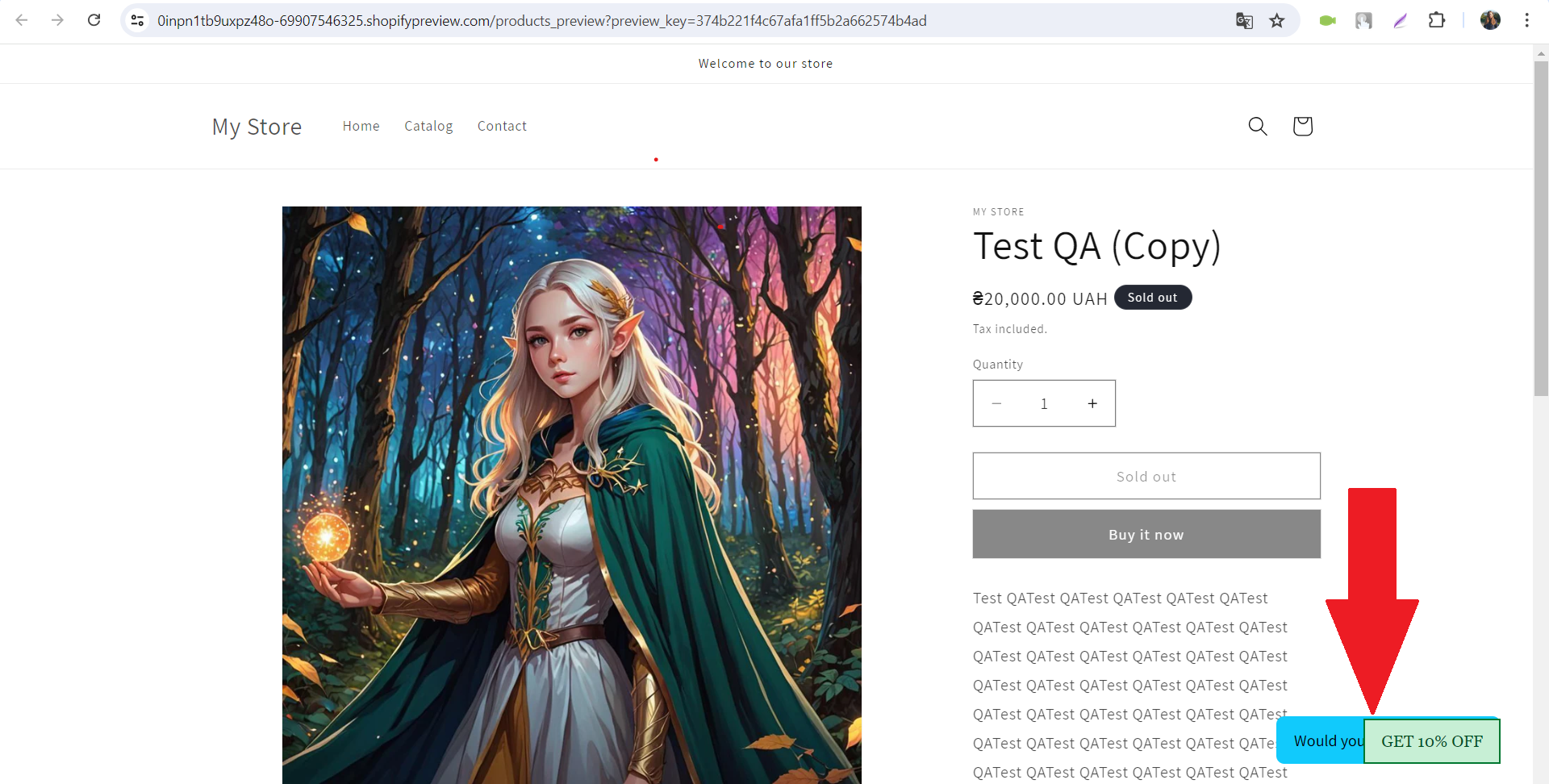Deux boutons de formulaire superposés sur la page de la boutique