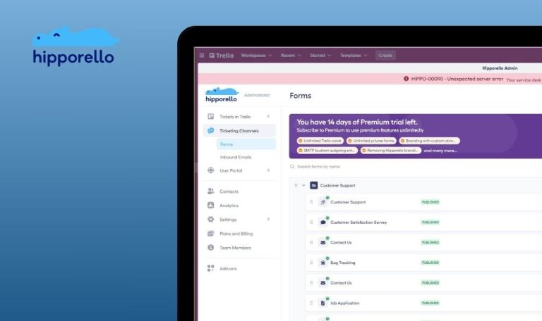 Bugs trouvés dans Hipporello Service Desk SaaS