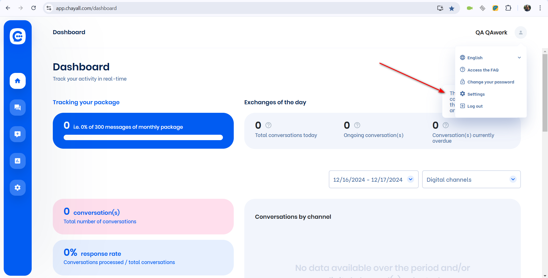 Une fenêtre contextuelle d'information s'affiche derrière le menu