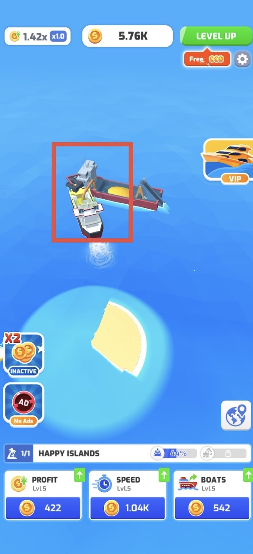La texture du navire principal traverse le modèle d'un autre bateau
