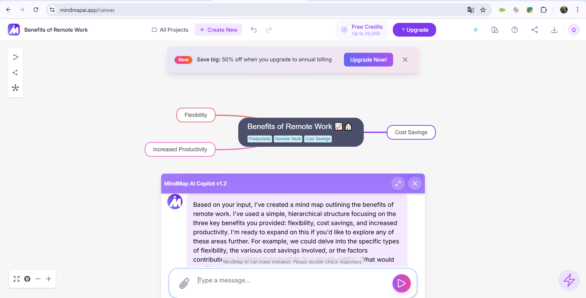 La MindMap manque d'informations supplémentaires sur le sujet de la requête