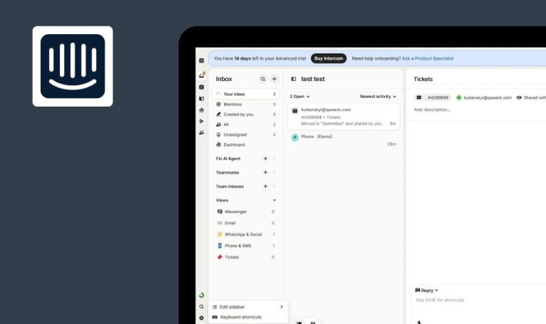Bugs trouvés dans Intercom SaaS