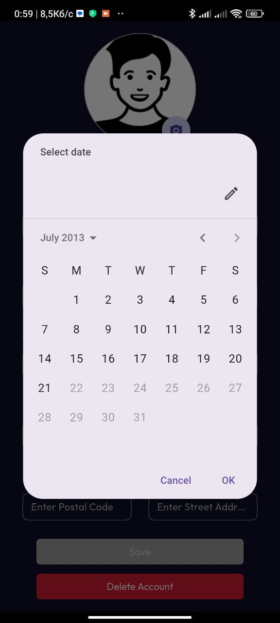 Incohérence dans la sélection du thème avec le sélecteur de date