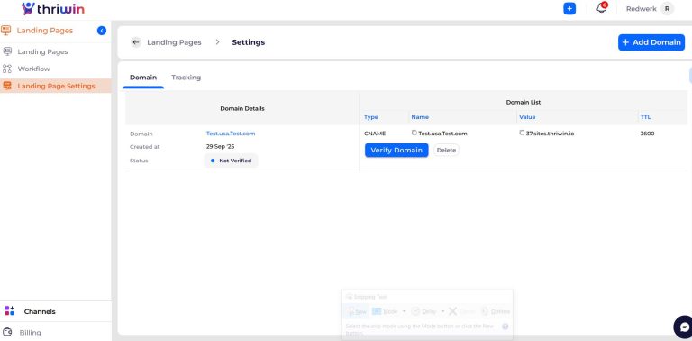 Aucun bug trouvé lors de l’accès à la section Landing Pages