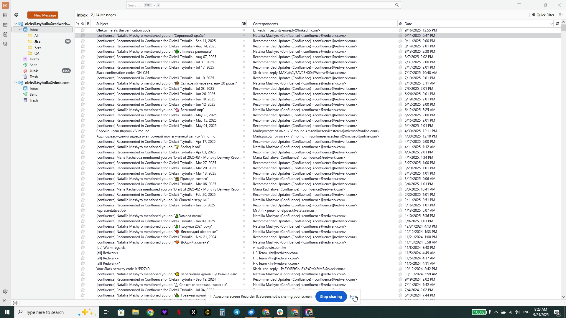 Lien de vérification non envoyé (problème de chevauchement de l'interface utilisateur de la barre de défilement noté)