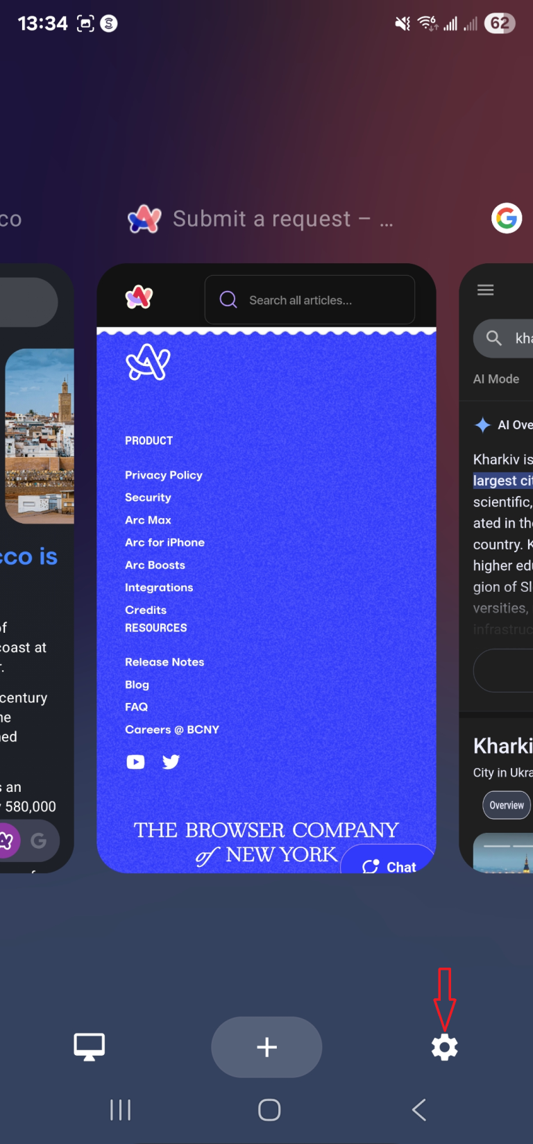 Aucun bug trouvé lors de l’ouverture du menu des paramètres de l’application