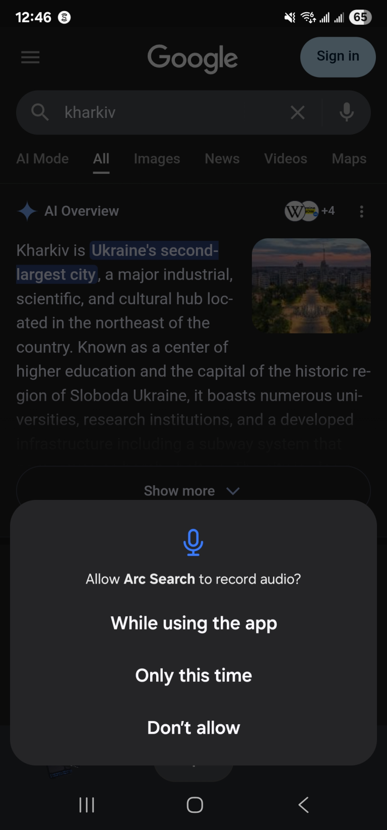 Aucun bug trouvé lors de la demande d’autorisation du microphone