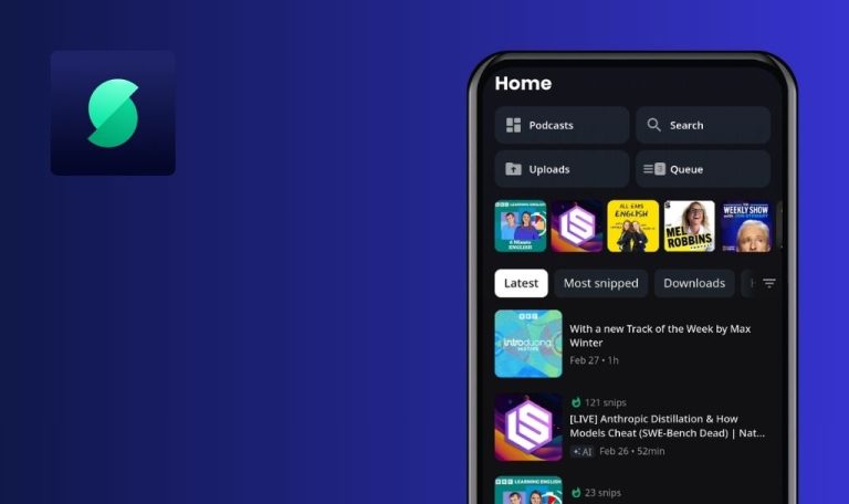 Aucun bug détecté dans Snipd : lecteur de podcasts IA pour Android