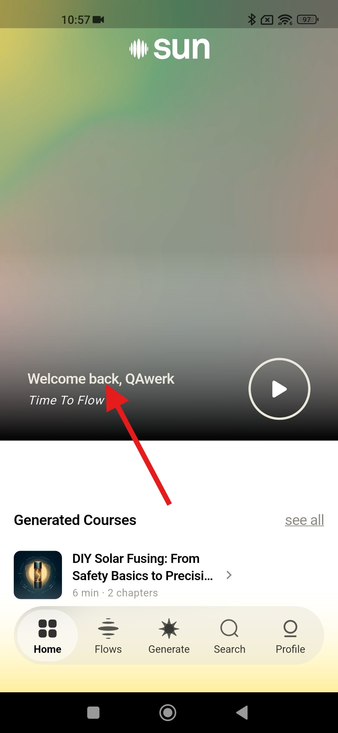 L'application affiche le message « Bon retour » lors de la première connexion au lieu du message d'accueil destiné aux nouveaux utilisateurs
