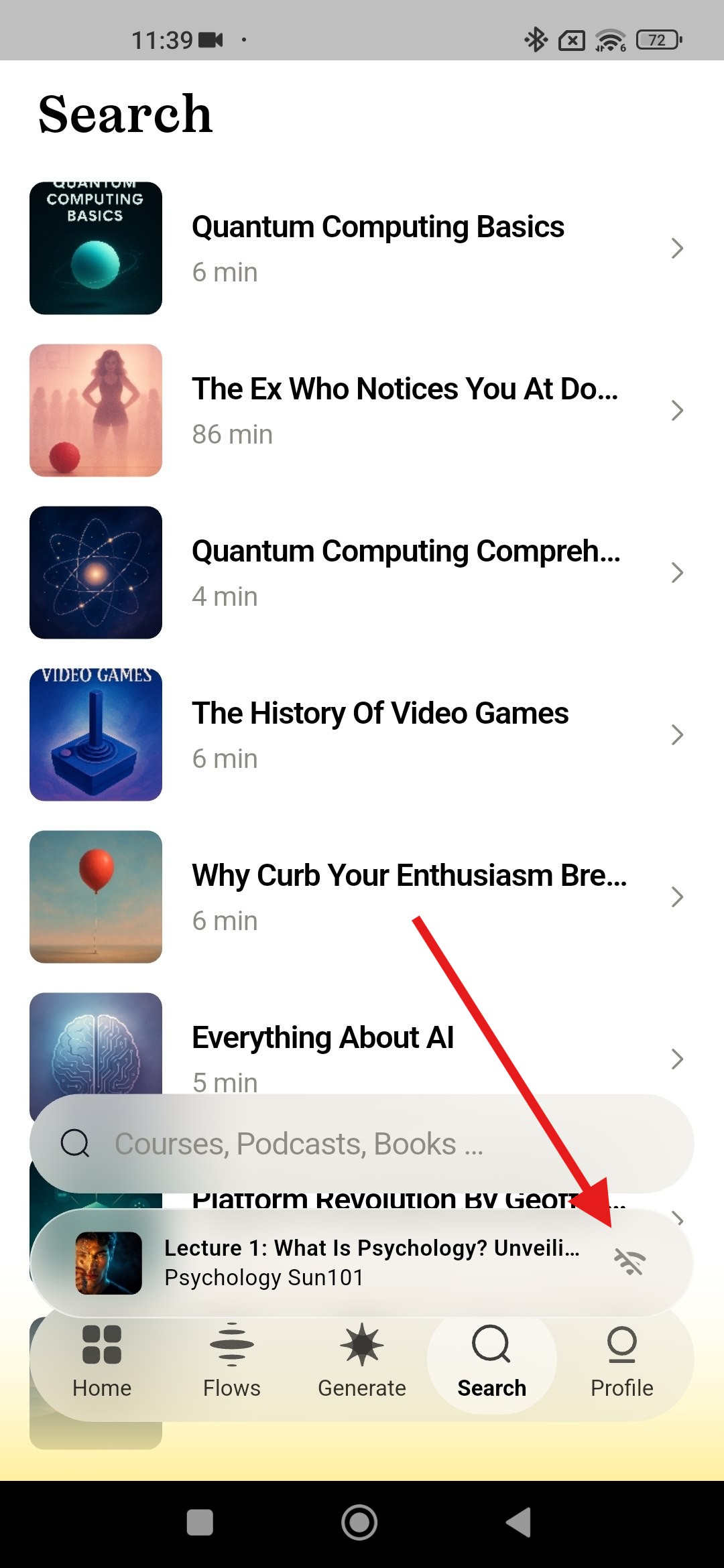 Impossible de lancer une leçon audio : l’application affiche le message d’erreur « Impossible de charger l’audio » malgré une connexion active