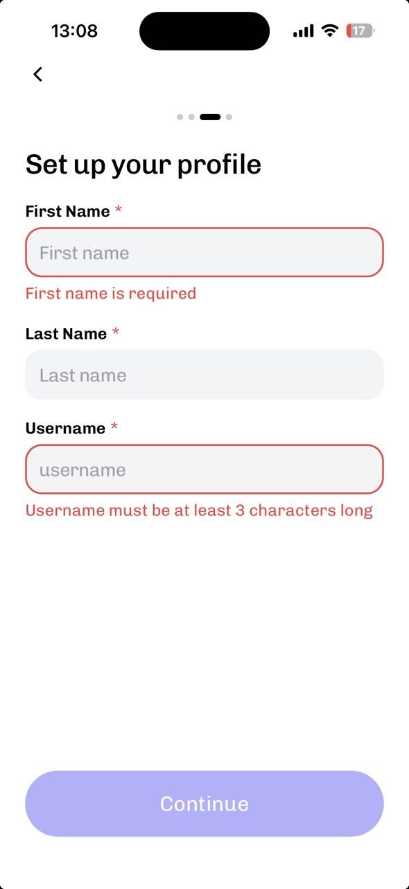 Aucun message de validation ne s’affiche pour le champ obligatoire « Nom » sur l’écran « Configuration du profil »
